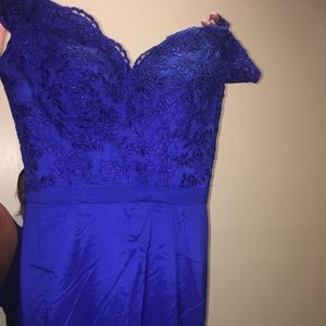 Bridesmaid dress Blue with sequins